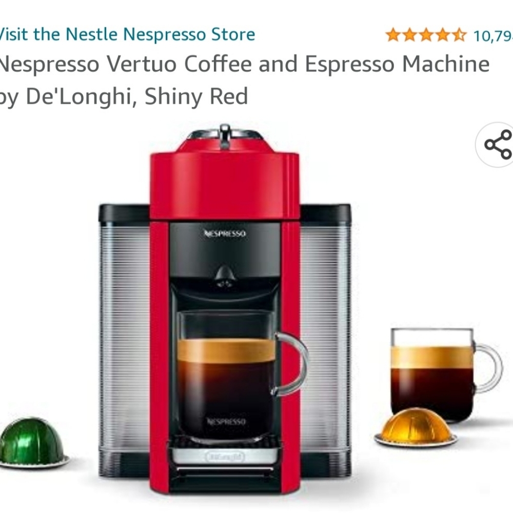 Red Nespresso Verturo Machine